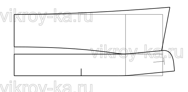 Схема обработки воротника с отрезной стойкой