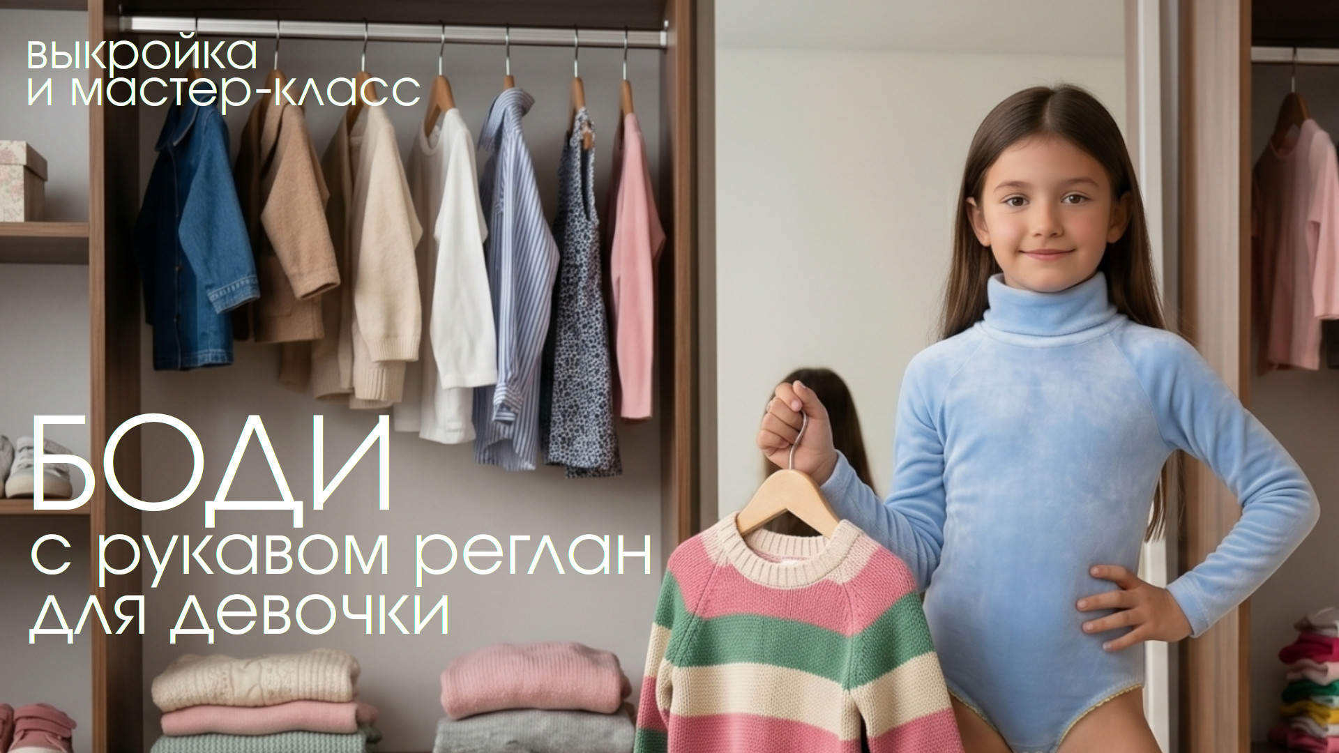 Новая выкройка: боди с рукавом реглан для девочек