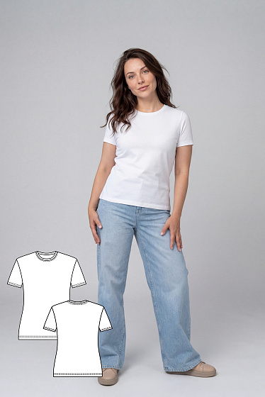 Выкройка женской футболки малого объема + МК