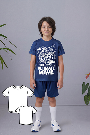 Выкройка футболки для детей с ростом 80-164см #vikroyka004