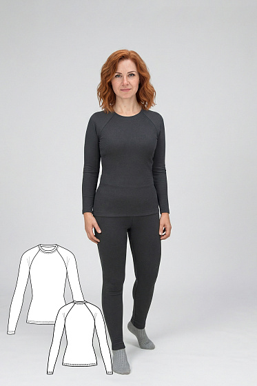 Выкройка женского лонгслива для термобелья + МК