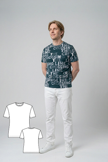 Выкройка мужской футболки малого объема #vikroyka032 + МК