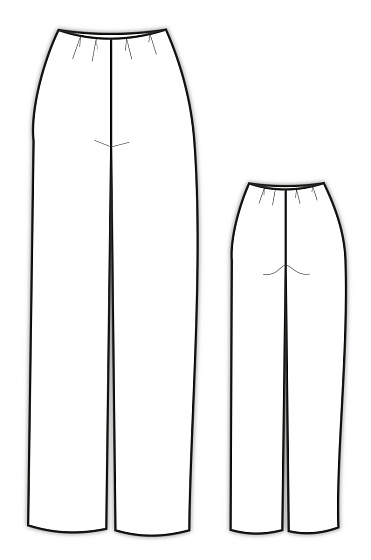 БК плоский крой брюки свободной формы