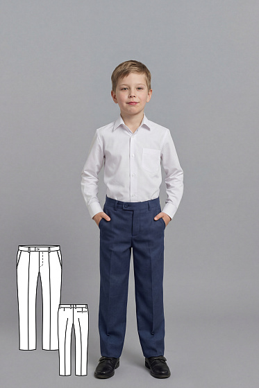 Выкройка классических брюк для мальчиков рост 80-164см #vikroyka027 + МК