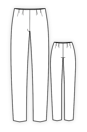 БК плоского кроя мужских брюк свободной формы