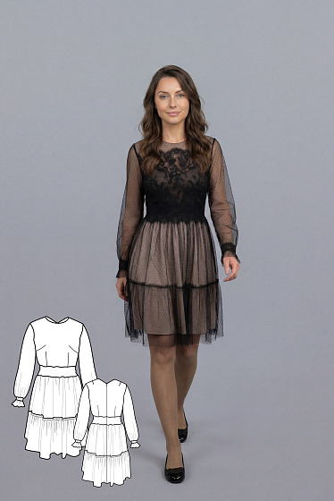 Выкройка платья кружевного  #vikroyka009 + МК