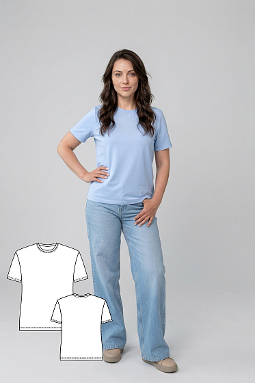 Выкройка женской футболки среднего объема + МК