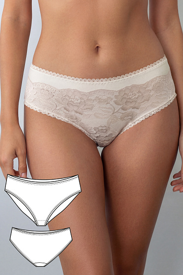 Выкройка трусиков слипов с цельнокроеной ластовицей #vikroyka011 + МК