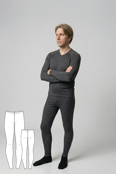 Выкройка мужских легинсов для термобелья #vikroyka024 + МК